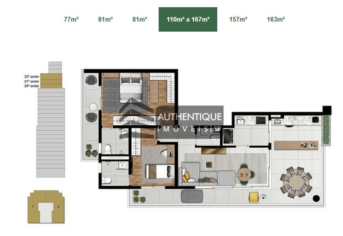 Apartamento à venda com 2 quartos, 167m² - Foto 34