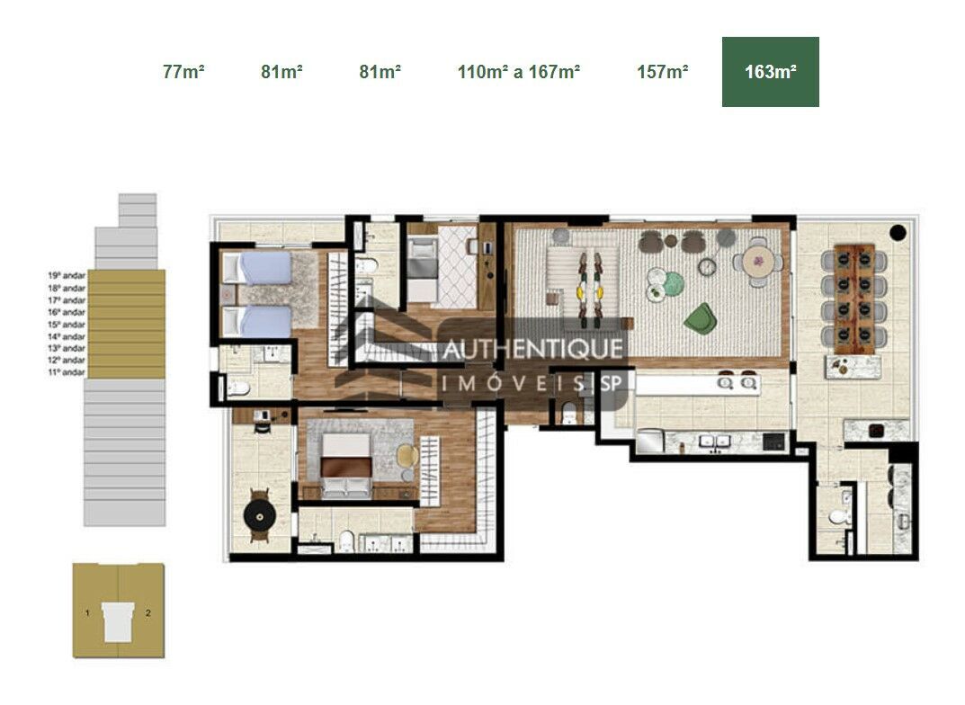 Apartamento à venda com 2 quartos, 167m² - Foto 33