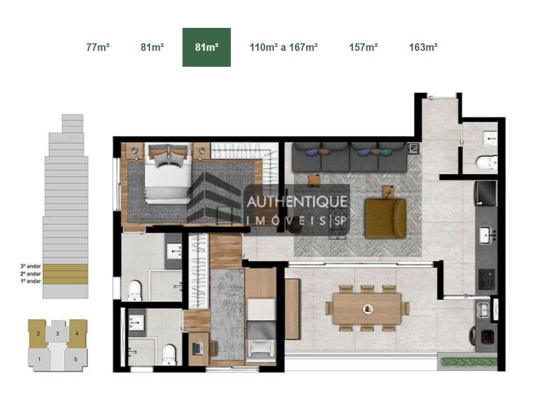 Apartamento à venda com 2 quartos, 167m² - Foto 30