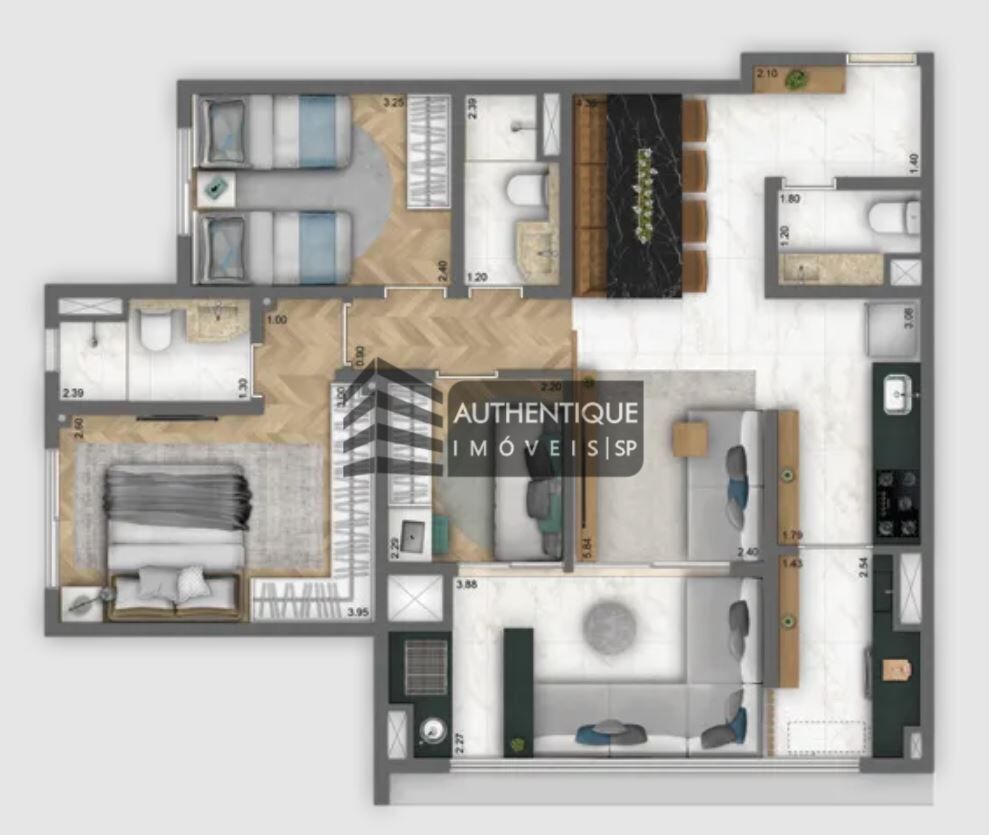 Apartamento à venda com 3 quartos, 120m² - Foto 19