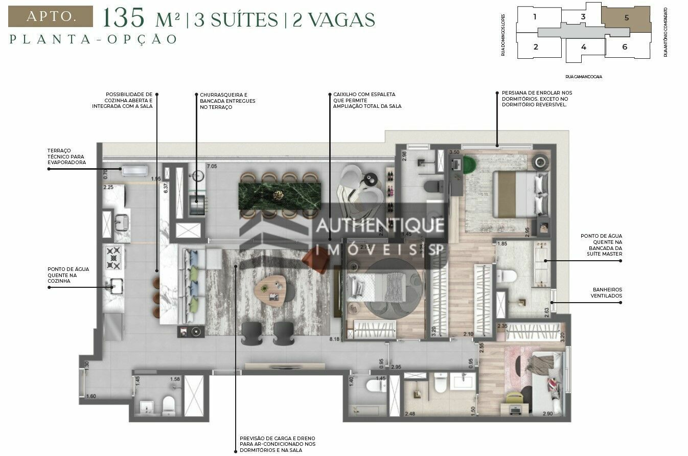 Apartamento à venda com 3 quartos, 144m² - Foto 52