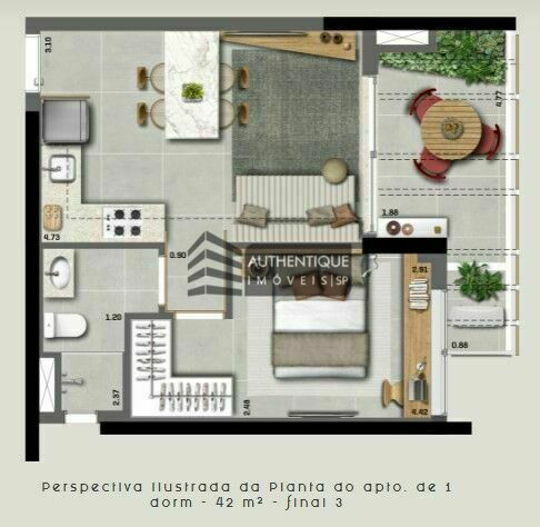 Cobertura à venda com 1 quarto, 101m² - Foto 10