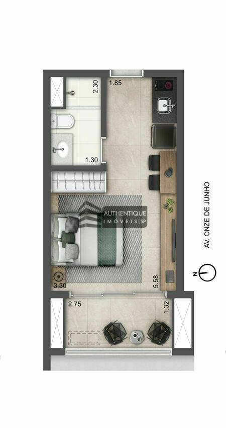 Apartamento à venda com 1 quarto, 26m² - Foto 21