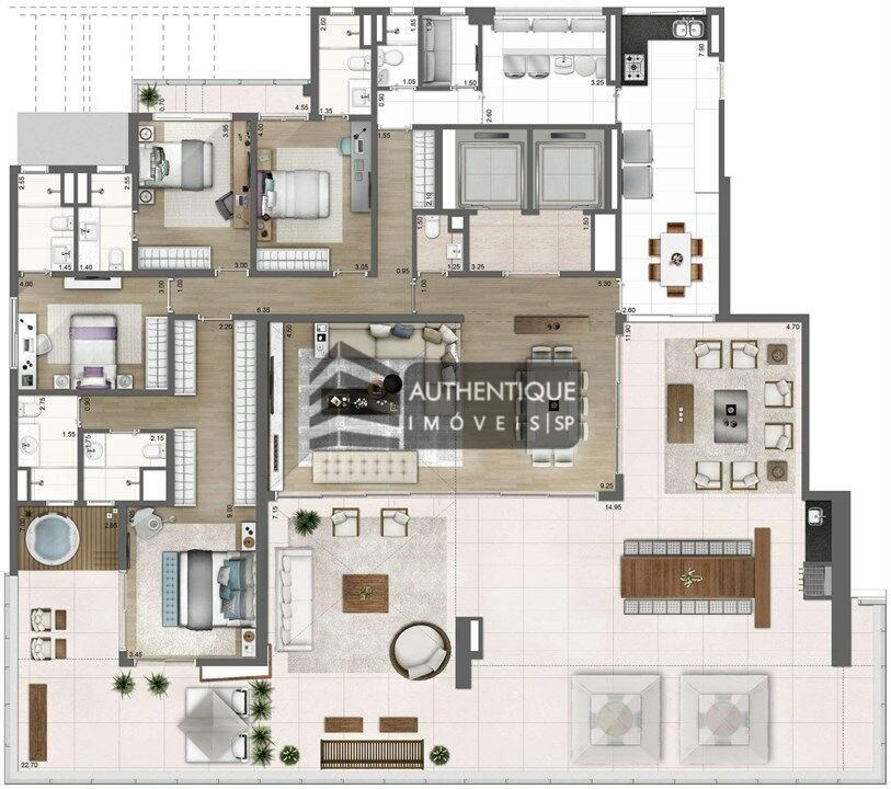 Apartamento à venda com 4 quartos, 275m² - Foto 21