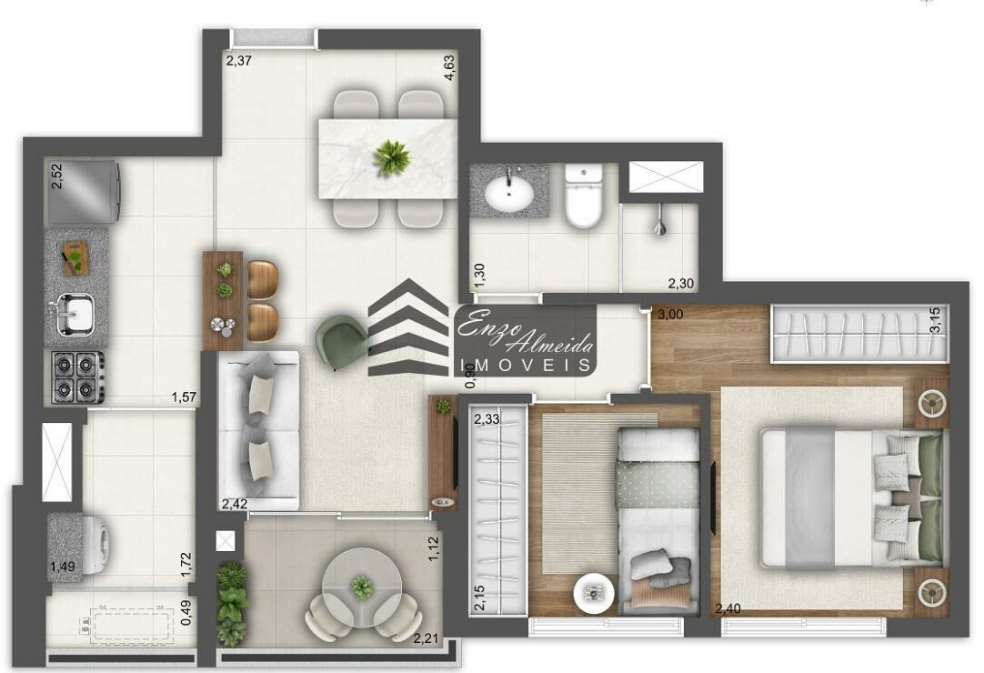 Apartamento à venda com 2 quartos, 47m² - Foto 16