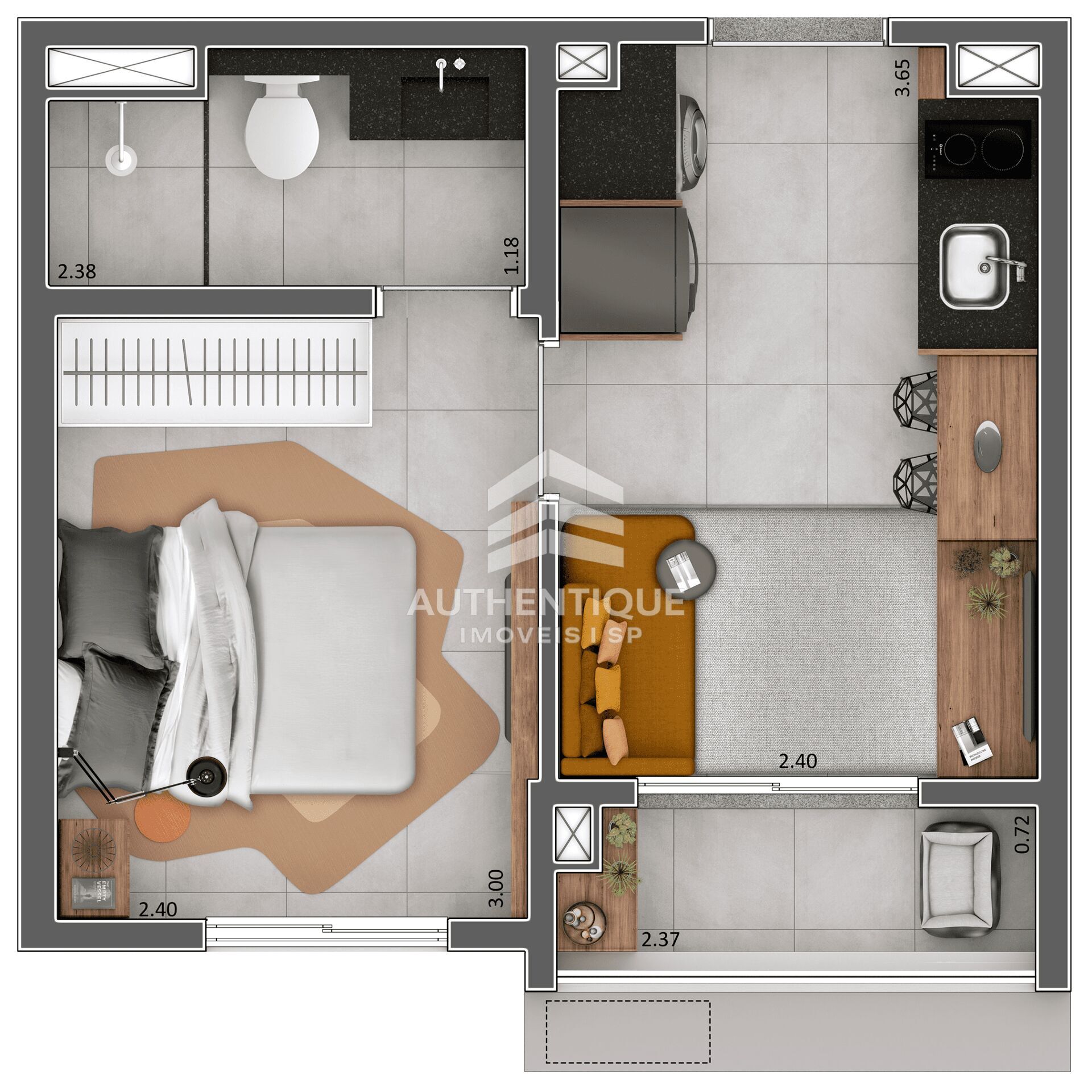 Apartamento, 1 quarto, 24 m² - Foto 12