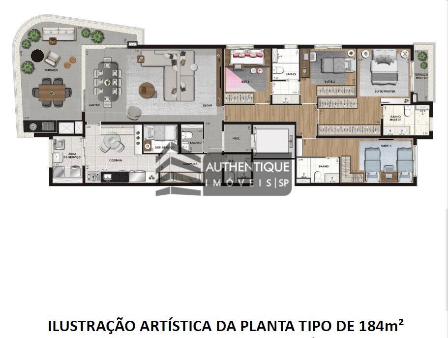 Apartamento à venda com 4 quartos, 184m² - Foto 12