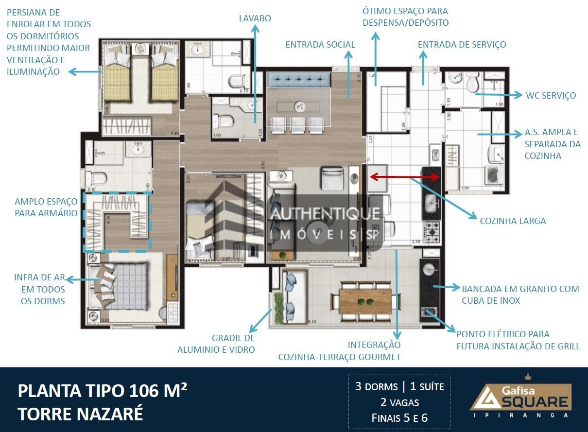 Apartamento à venda com 3 quartos, 106m² - Foto 20