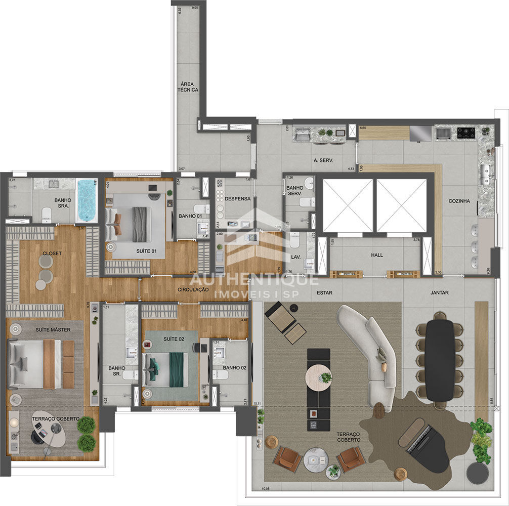 Apartamento, 3 quartos, 215 m² - Foto 43