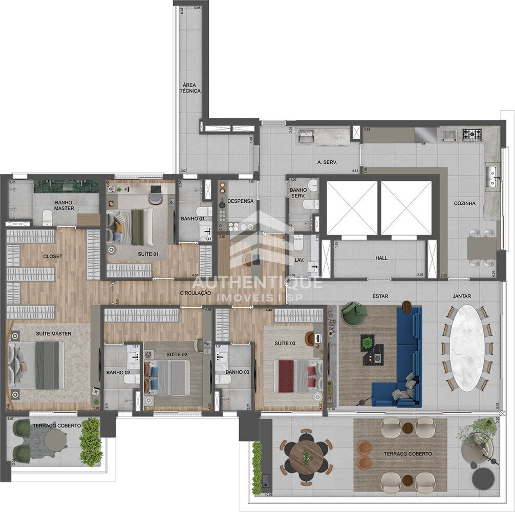 Apartamento, 3 quartos, 215 m² - Foto 44