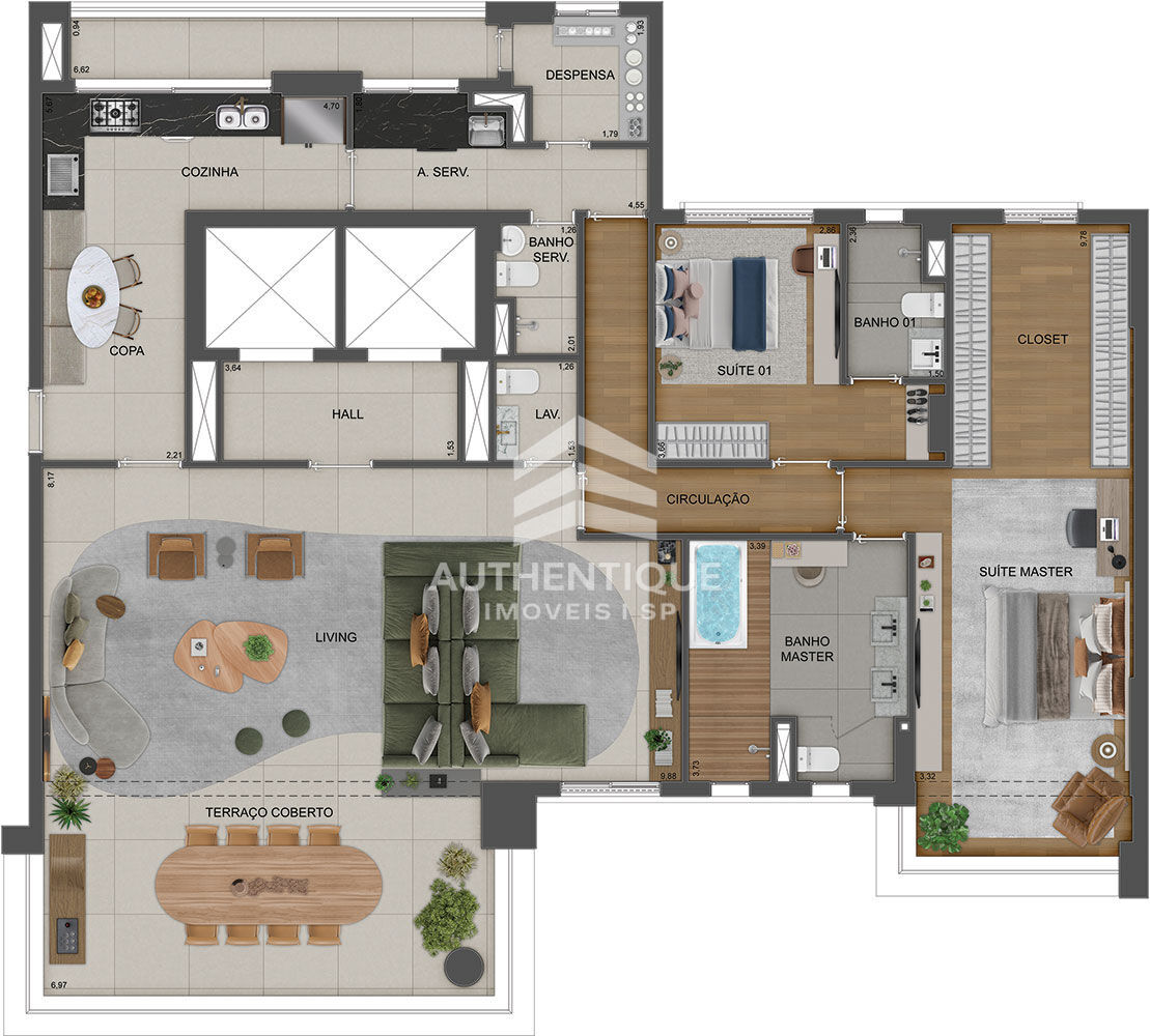 Apartamento, 3 quartos, 215 m² - Foto 41