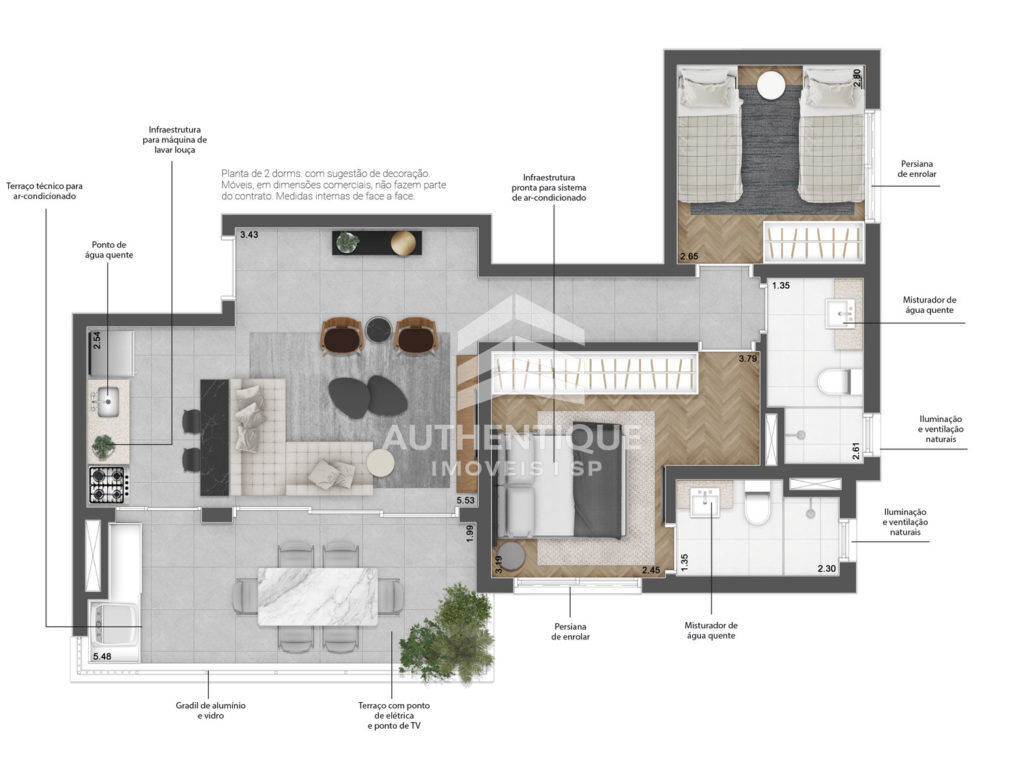 Apartamento, 1 quarto, 55 m² - Foto 14