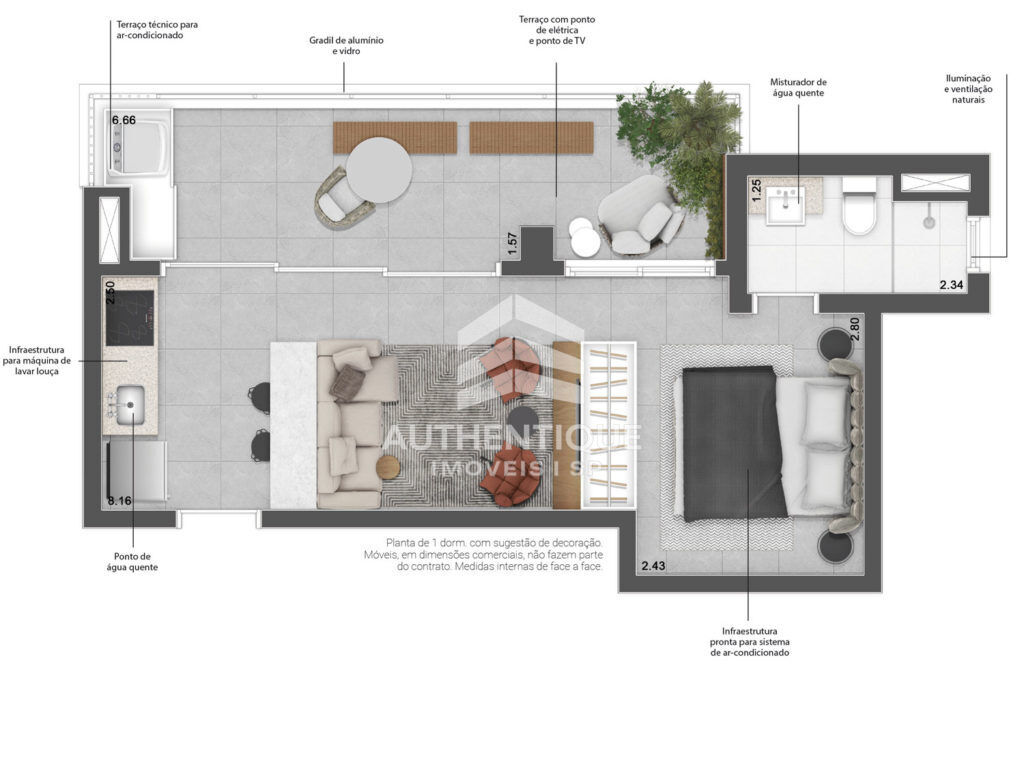Apartamento, 1 quarto, 55 m² - Foto 13