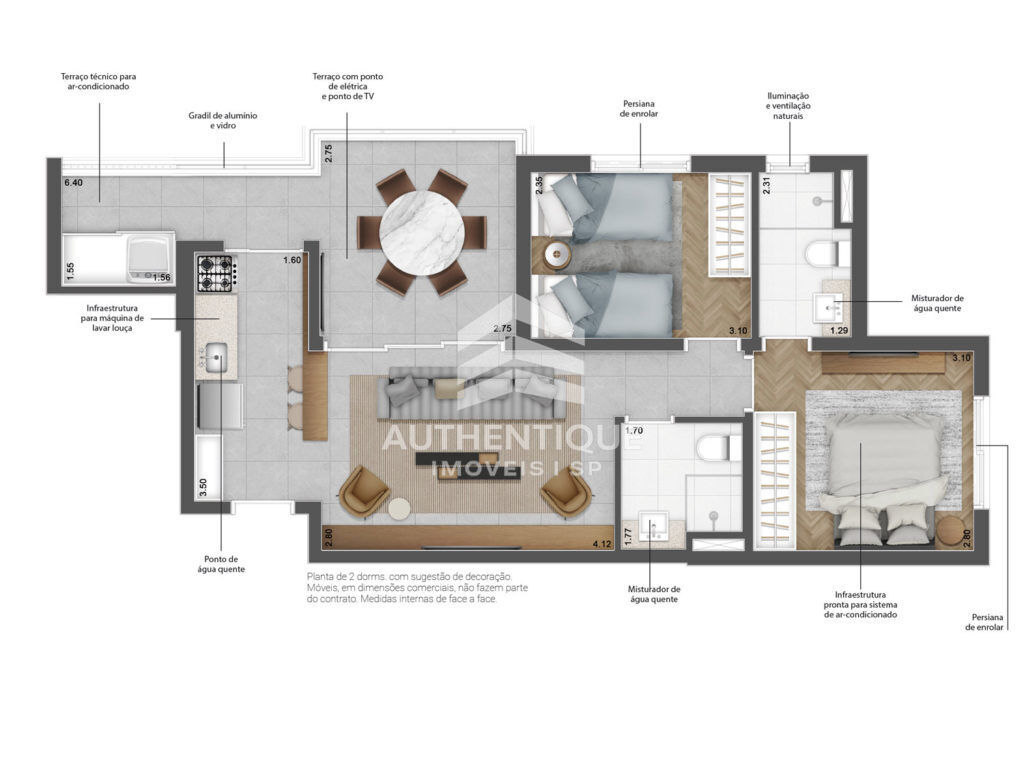 Apartamento, 1 quarto, 55 m² - Foto 12