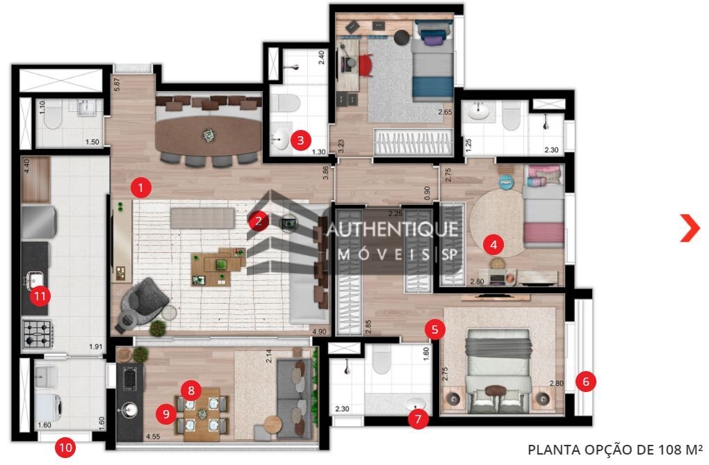 Apartamento à venda com 3 quartos, 81m² - Foto 8