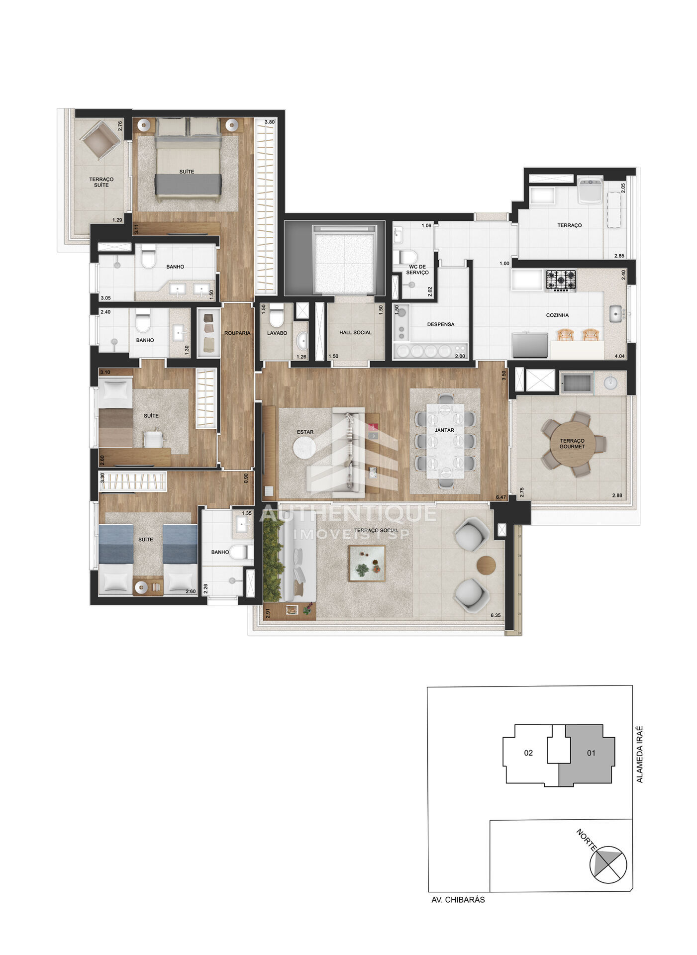 Apartamento, 3 quartos, 157 m² - Foto 9