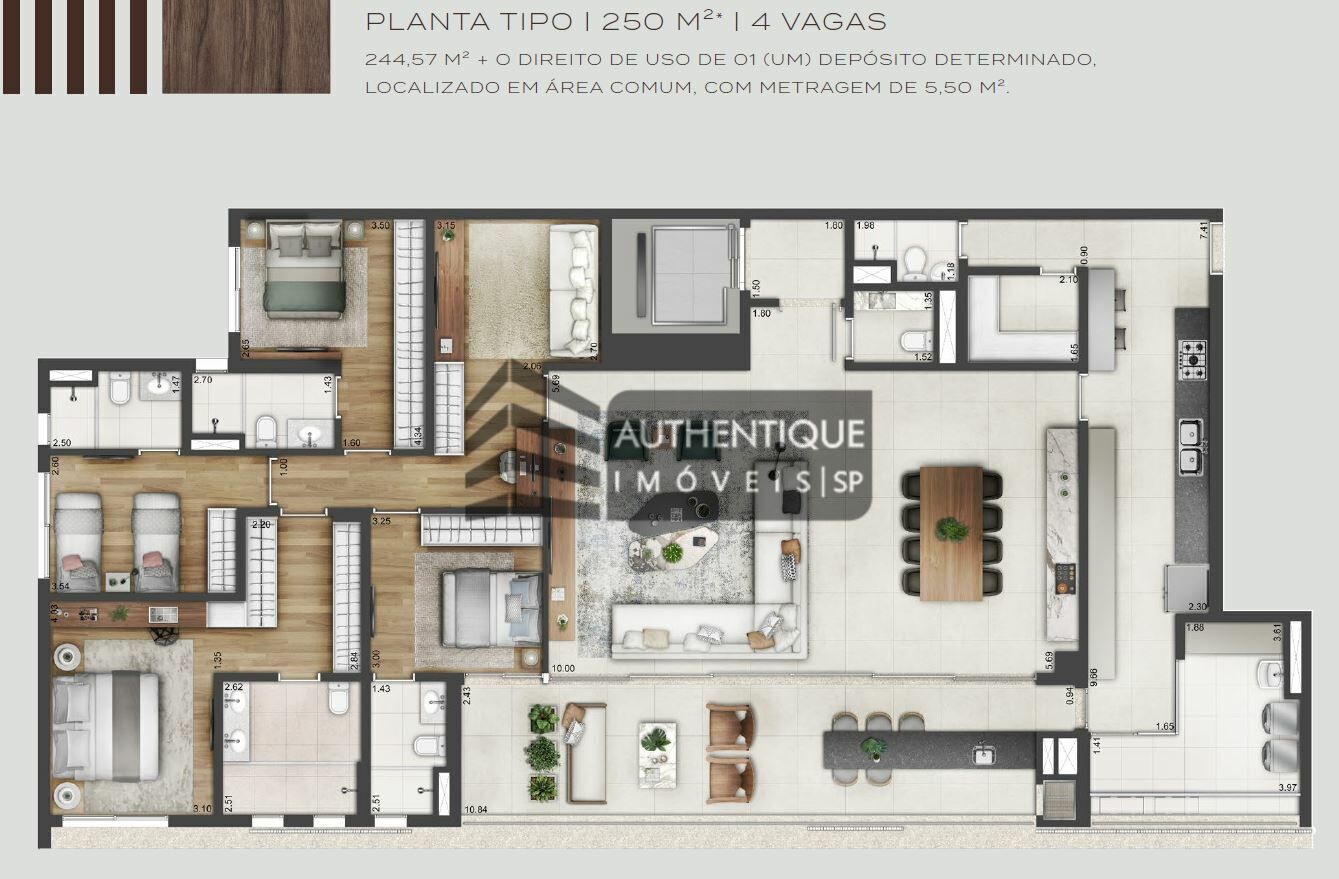 Apartamento à venda com 4 quartos, 250m² - Foto 23