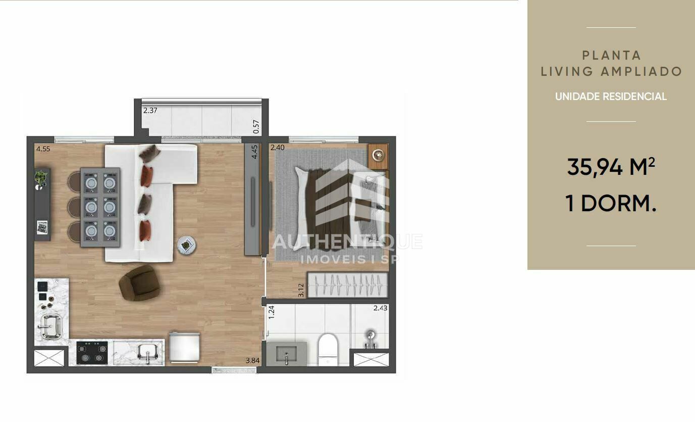 Apartamento, 1 quarto, 27 m² - Foto 24