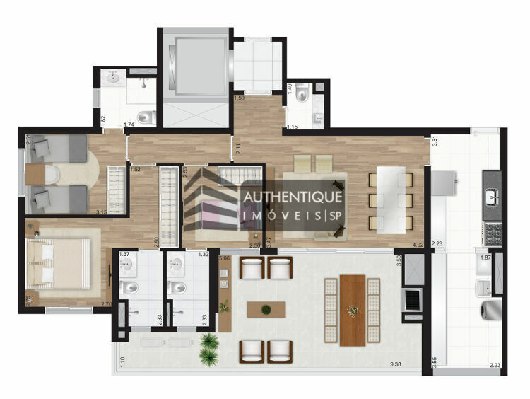 Apartamento à venda com 3 quartos, 121m² - Foto 8