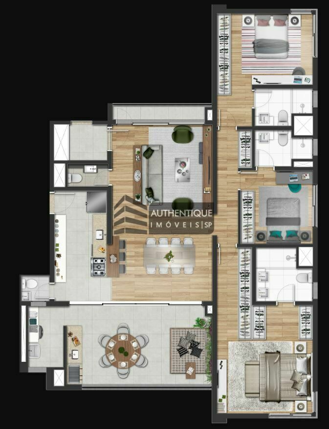 Apartamento à venda com 3 quartos, 198m² - Foto 37