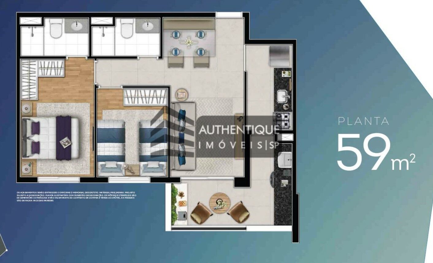 Apartamento à venda com 2 quartos, 57m² - Foto 11