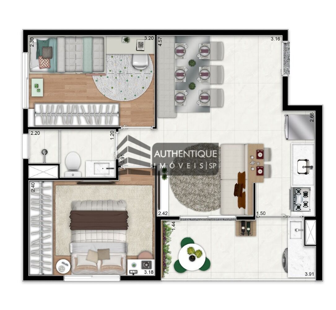 Apartamento à venda com 2 quartos, 46m² - Foto 13