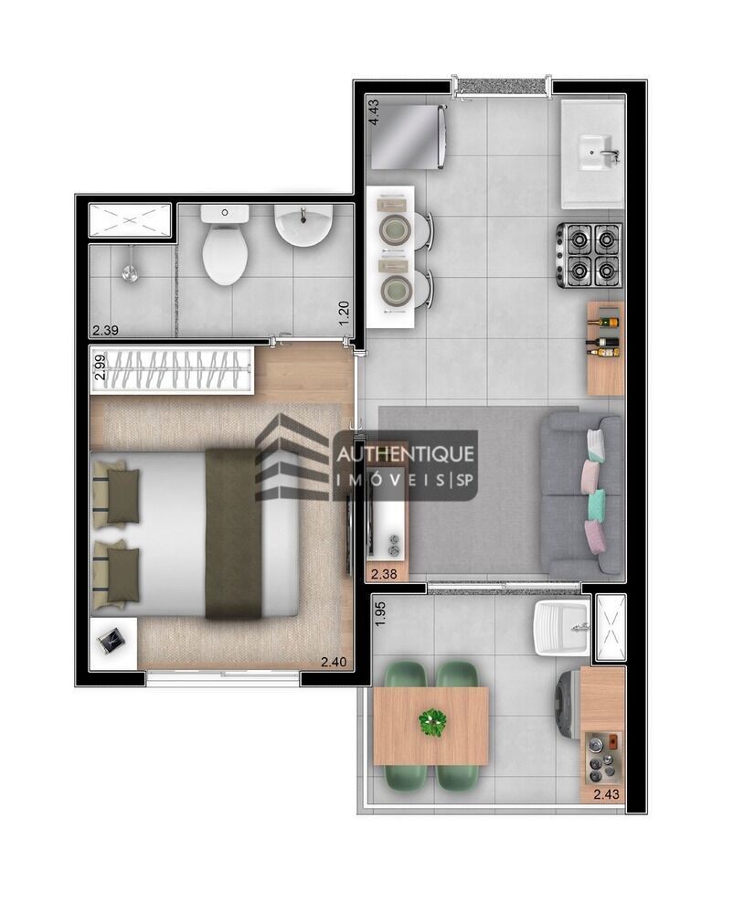 Apartamento à venda com 2 quartos, 46m² - Foto 12