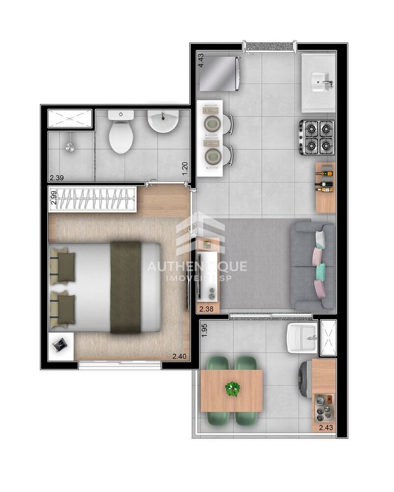 Apartamento, 2 quartos, 46 m² - Foto 12