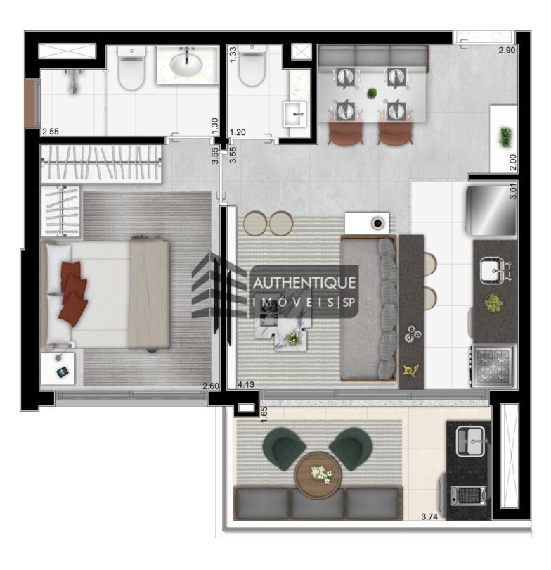 Apartamento à venda com 1 quarto, 46m² - Foto 27