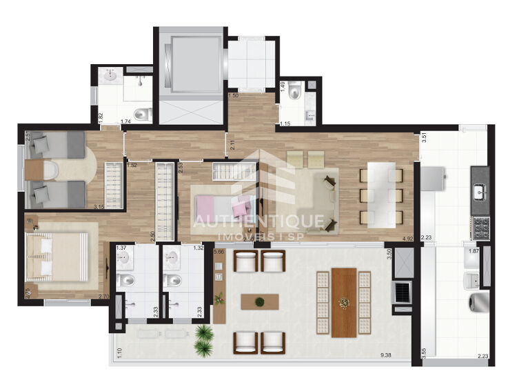 Apartamento, 3 quartos, 121 m² - Foto 42