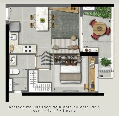 Apartamento à venda com 1 quarto, 41m² - Foto 10