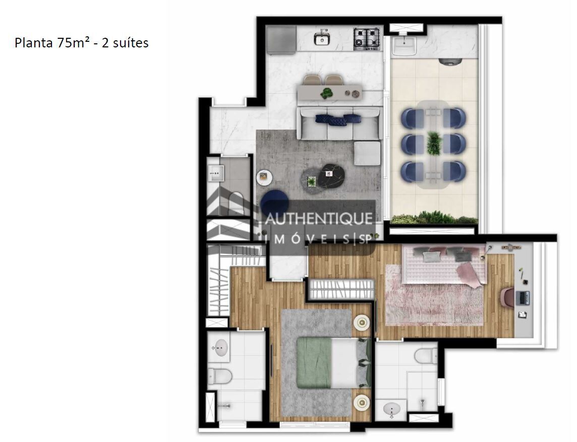 Apartamento à venda com 2 quartos, 74m² - Foto 49