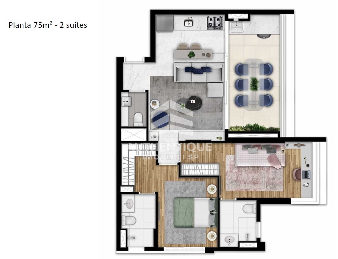 Apartamento, 2 quartos, 74 m² - Foto 49