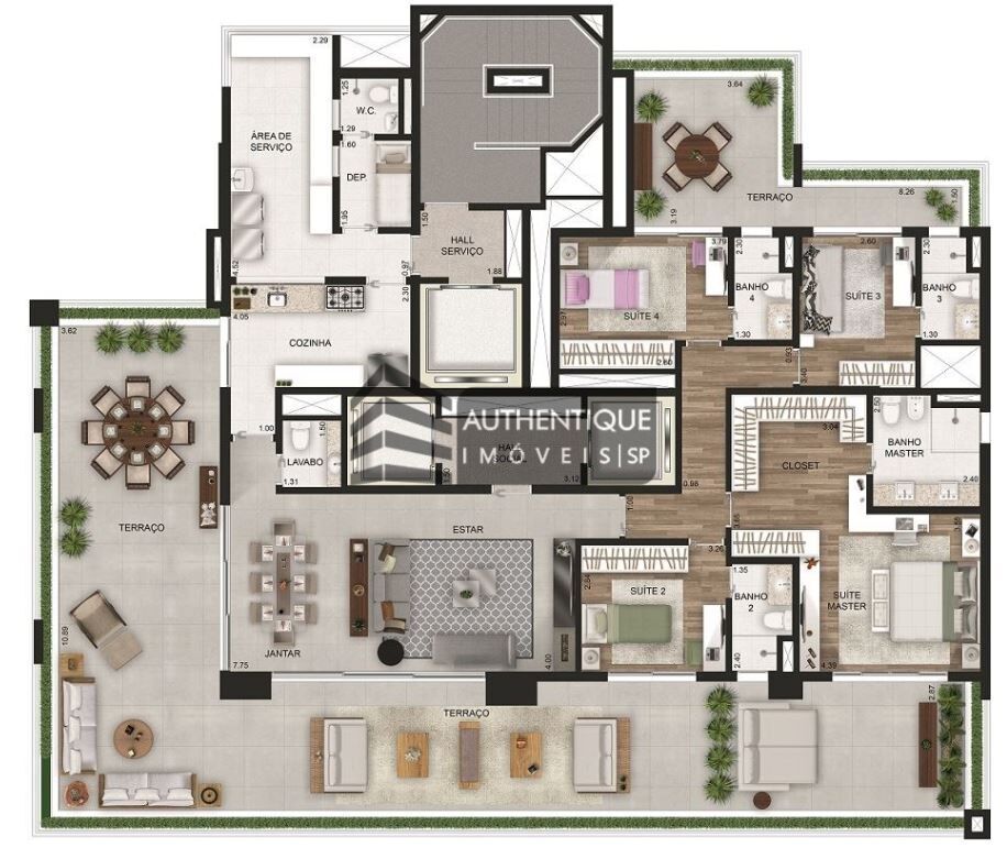 Apartamento à venda com 4 quartos, 312m² - Foto 9