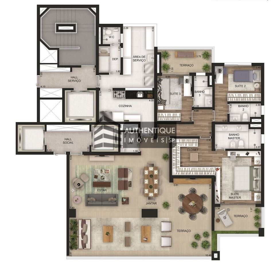 Apartamento à venda com 4 quartos, 312m² - Foto 8