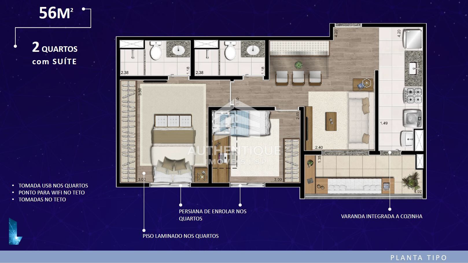 Apartamento, 2 quartos, 56 m² - Foto 23
