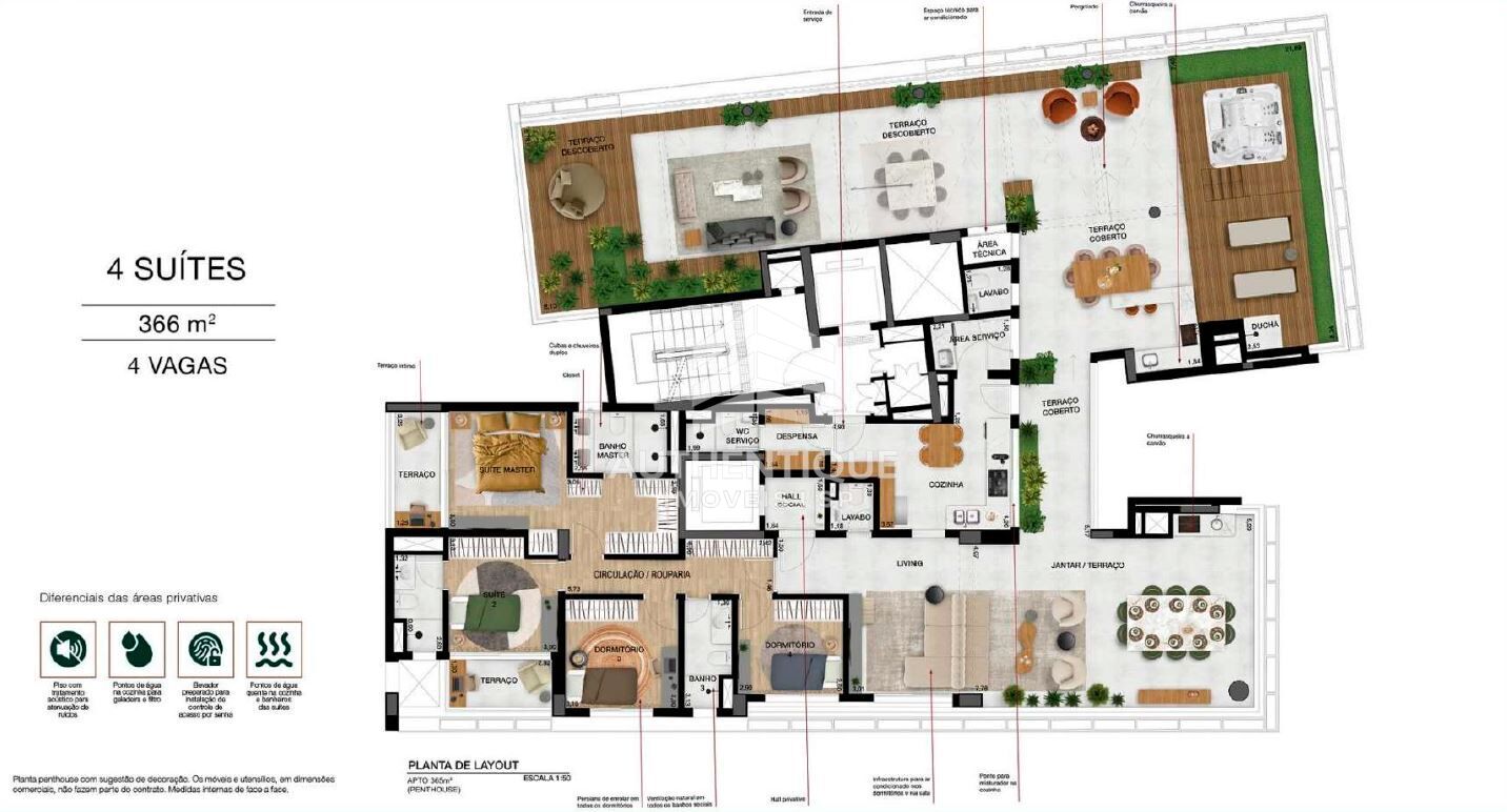 Apartamento, 3 quartos, 167 m² - Foto 20