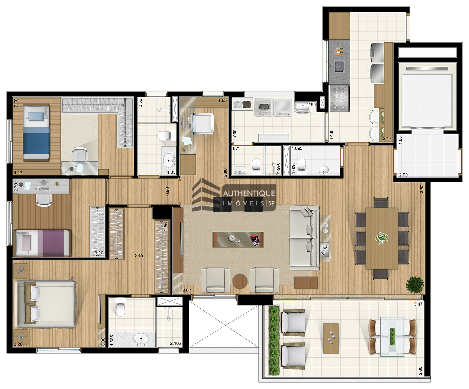 Apartamento à venda com 3 quartos, 137m² - Foto 23