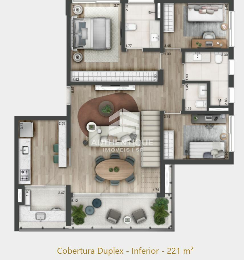 Cobertura, 3 quartos, 221 m² - Foto 17