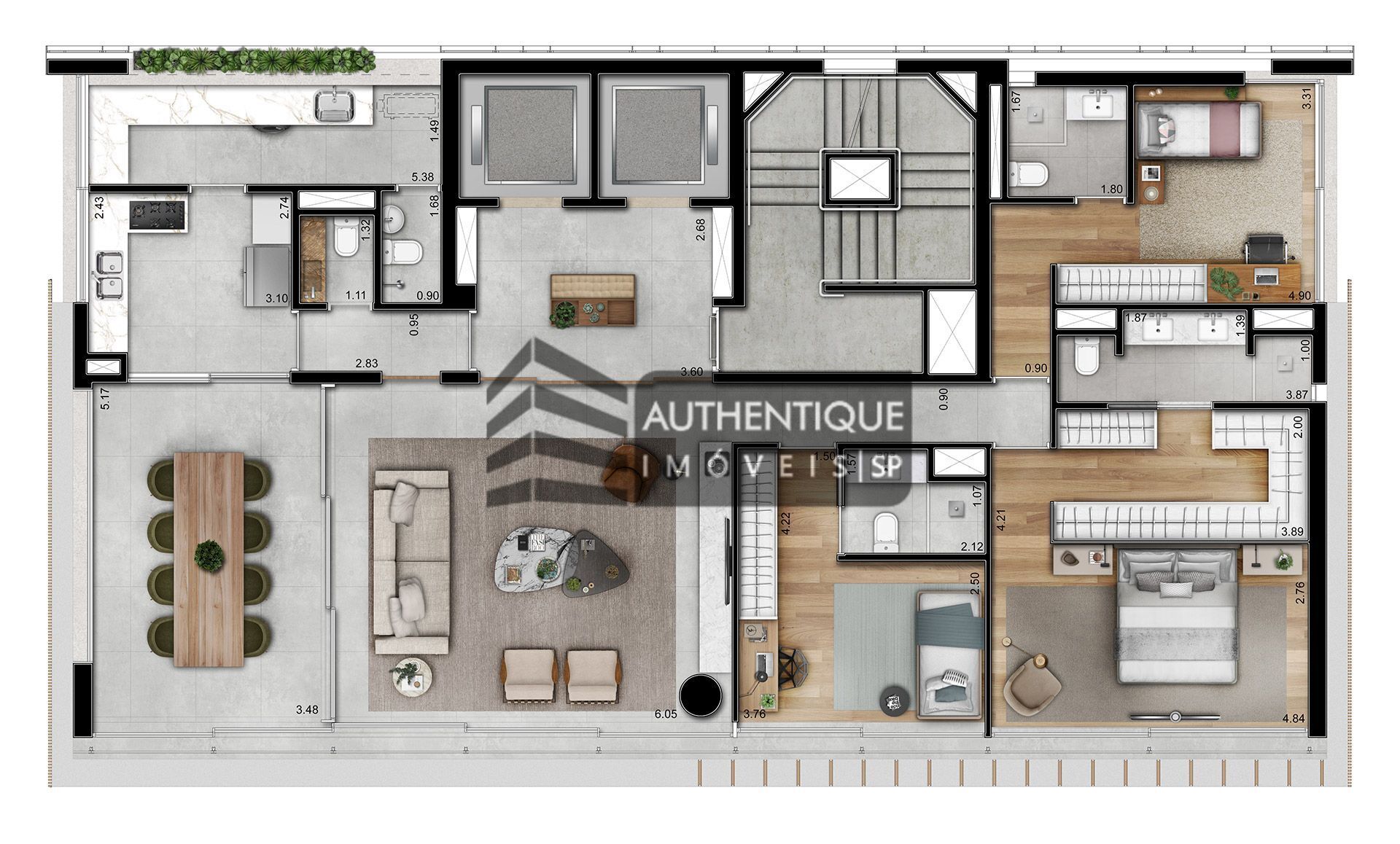 Apartamento à venda com 3 quartos, 183m² - Foto 9