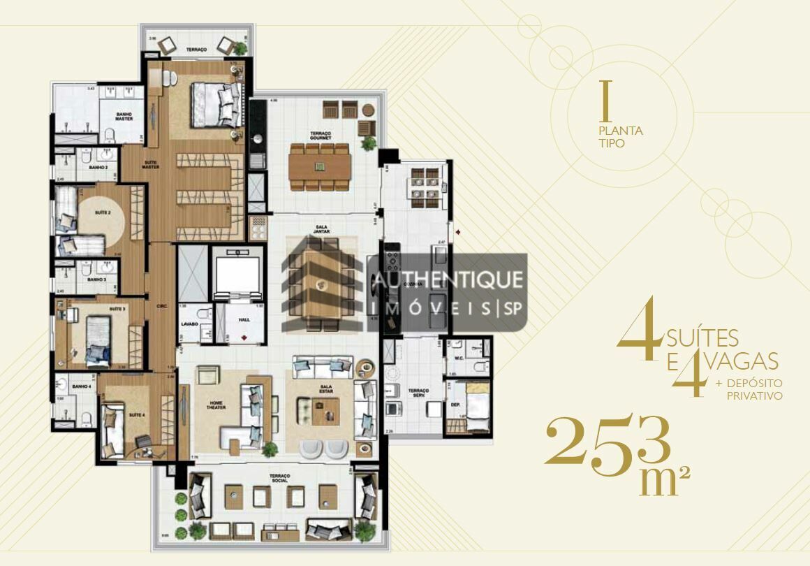 Apartamento à venda com 4 quartos, 253m² - Foto 49