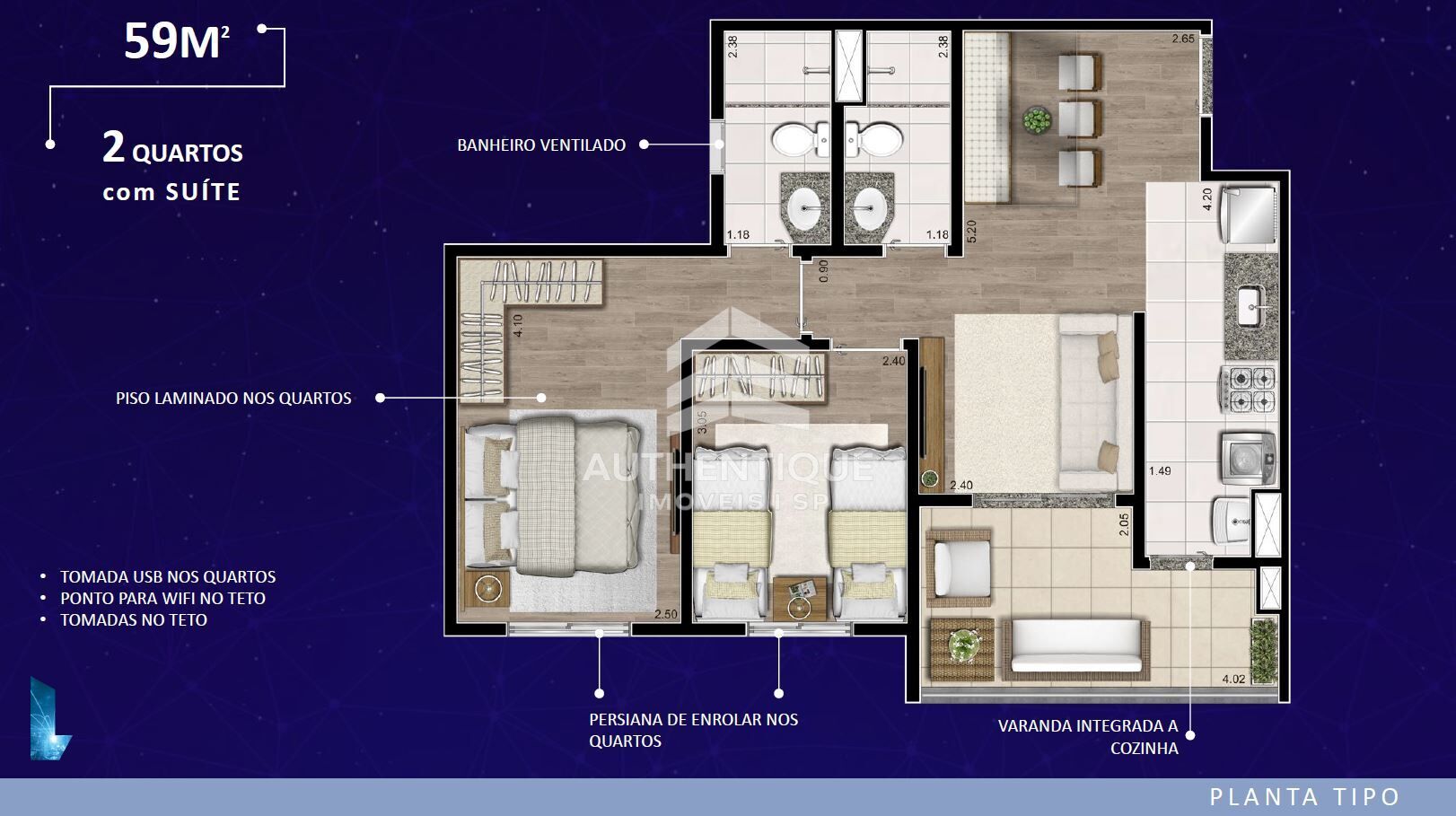 Apartamento, 2 quartos, 56 m² - Foto 49