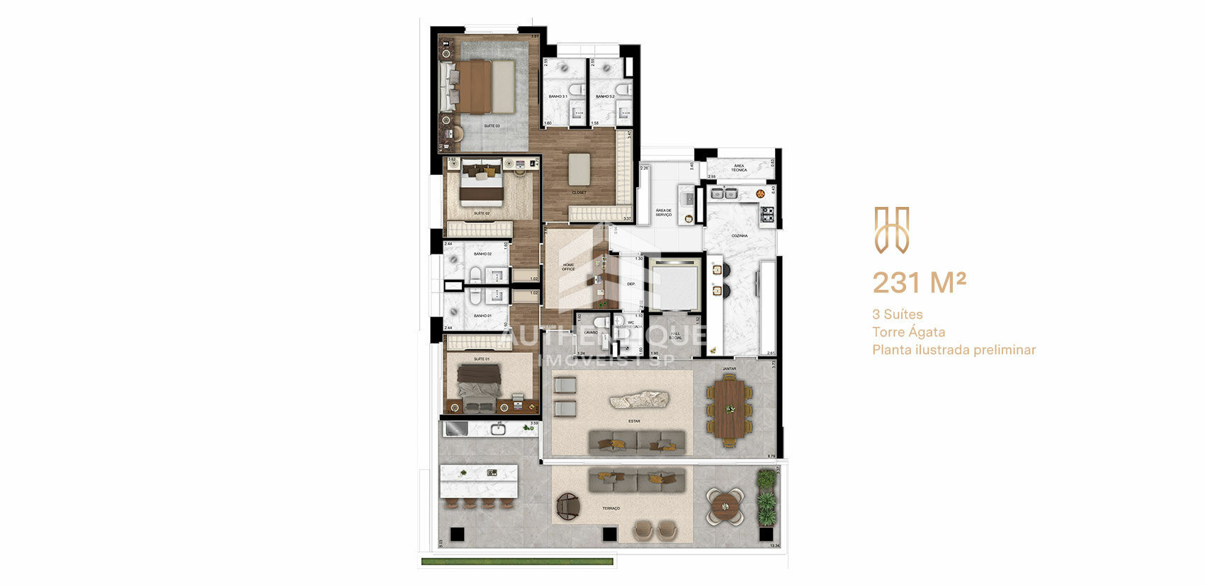 Apartamento, 3 quartos, 231 m² - Foto 27