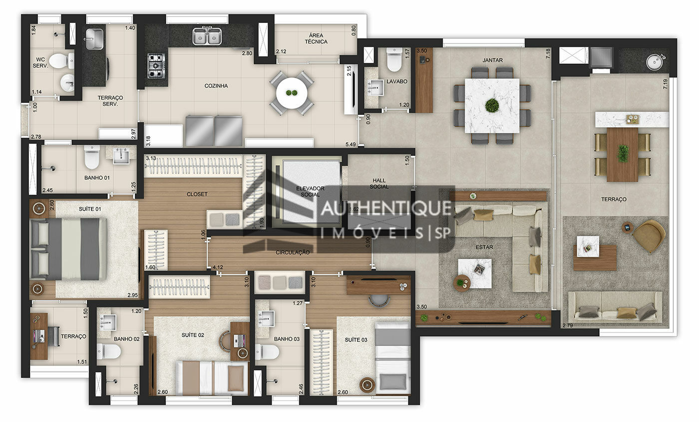 Apartamento à venda com 3 quartos, 141m² - Foto 14