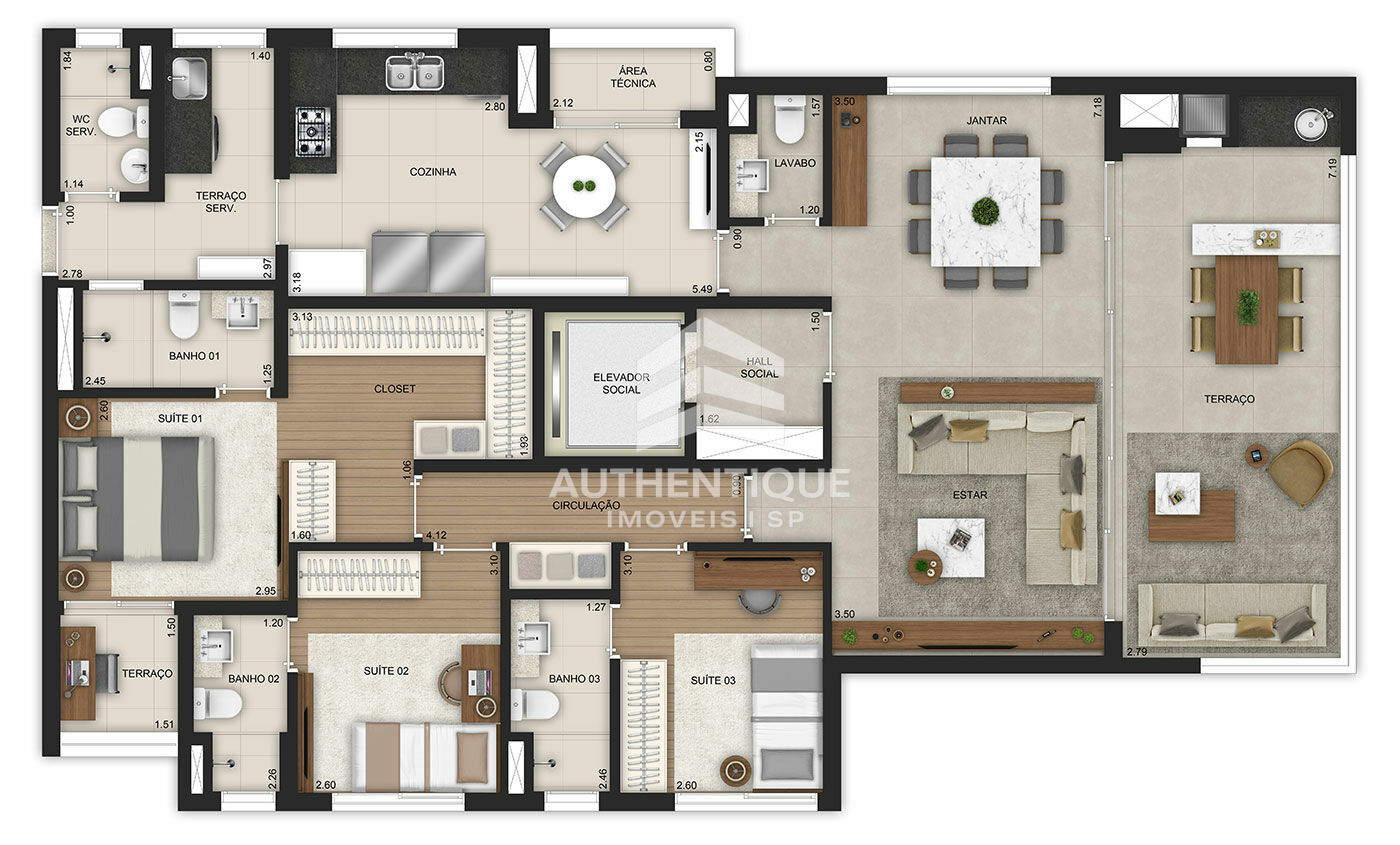 Apartamento, 3 quartos, 141 m² - Foto 14