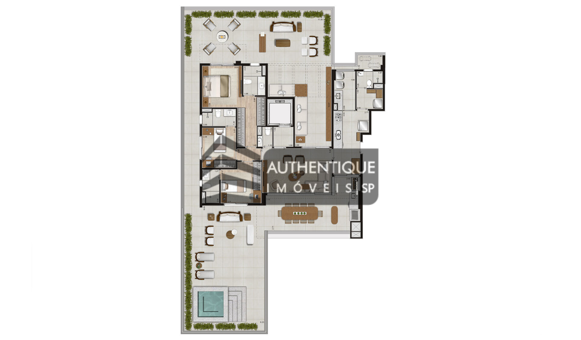 Apartamento à venda com 3 quartos, 295m² - Foto 35