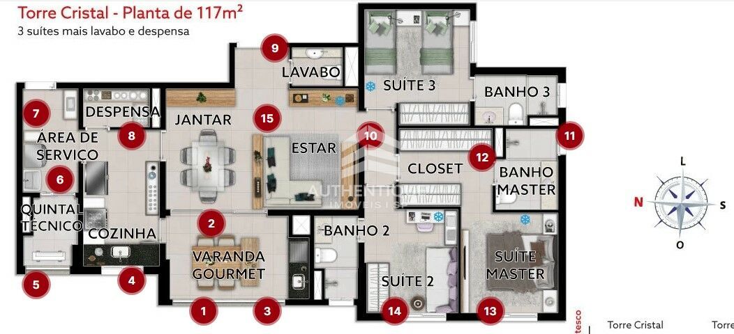 Apartamento, 3 quartos, 117 m² - Foto 9