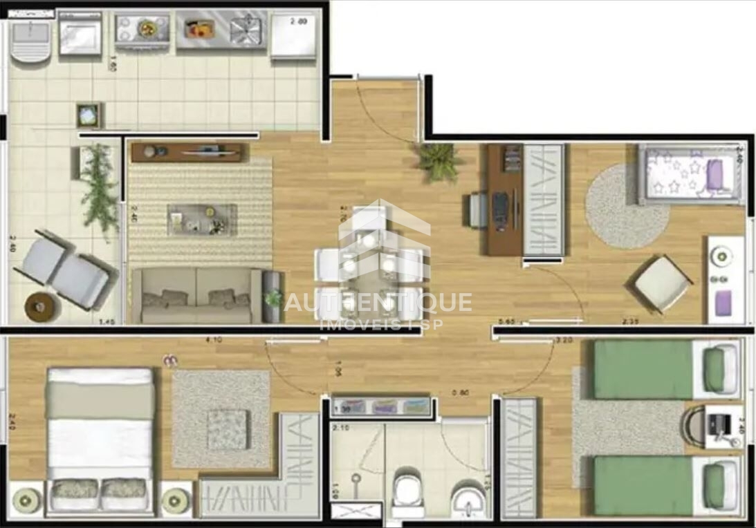 Apartamento, 3 quartos, 59 m² - Foto 19