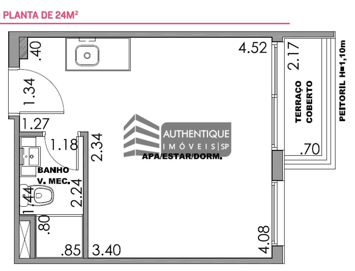 Apartamento à venda com 1 quarto, 24m² - Foto 14