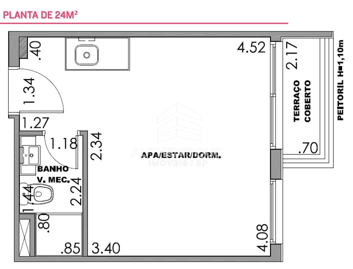 Apartamento, 1 quarto, 24 m² - Foto 14